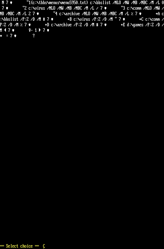 ANSI art: MENU5950.CTL